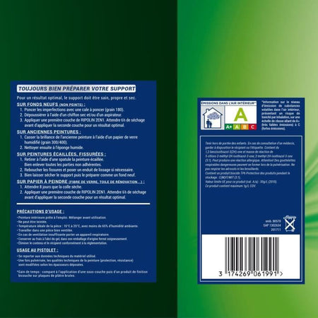 RIPOLIN Pittura bianca per pareti e soffitti con sottofondo integrato - Bianco satinato - 10 L