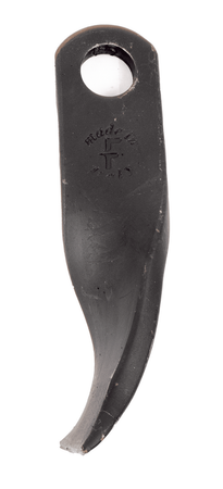 Dente per trincia girato lunghezza 160mm piatto 40x10