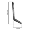 Zappa fresa dx 195x70mm con foro 10,5mm Confezione da 2pz (4)