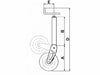 SERVOTIMONE CON RIBALTAMENTO MANUALE E BLOCCAGGIO RUOTA A SPINA 280X80MM Confezione da 1pz (1)