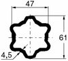 Tubo Cardanico Esterno a Stella S5 - Adattabile Walterscheid - 1 metro (1)