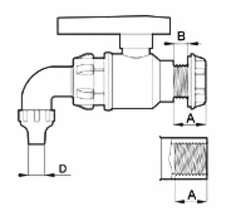 Valvola a sfera filettatura G 1. Confezione da 1pz (1)