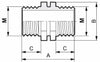 Nipplo passaparete simmetrico G3/4. Confezione da 5pz (1)