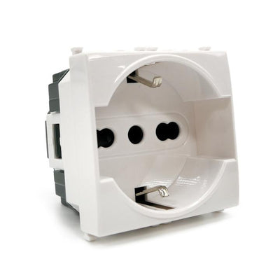 Presa Mapam Schuco 614B/Vmr-Pln Comp. V/Plana Presa Schuko 3.0 614B/Vmr-Pln Bianco