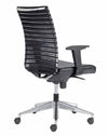 Poltrona ignifuga con ruote e schienale medio o alto per ufficio operativo direzionale ergonomica