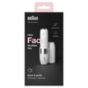 Braun Face Mini FS1000 Rasoio elettrico per il viso per donna - Delicato sulla pelle - Funzione luce intelligente - Bianco