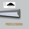 Profilo BUGNA per boiserie in Polimeri Bianco RAL 9016 verniciabile 25X15mm (Prezzo al metro)