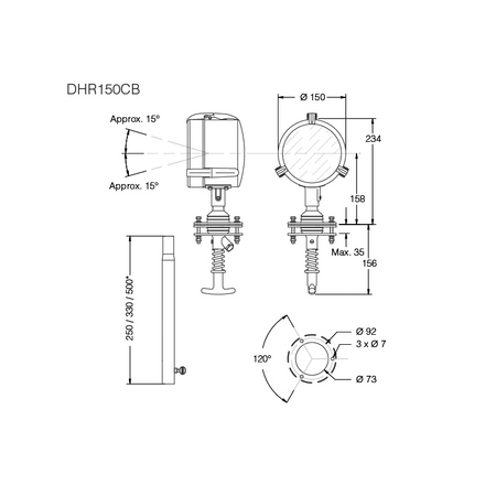Proiettore Dhr A Led Ø Mm.150