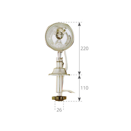 Proiettore Inox 55 W 12V.