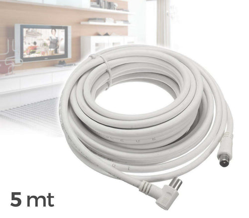 Prolungo Cavo Tv Mt.5 Bianco