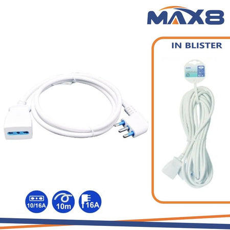 Prolungo Luce Mt10 Bianca Spina Piatta 16A C.Mm1.5