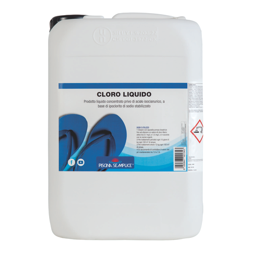 Cloro liquido professionale per piscine Kg 25