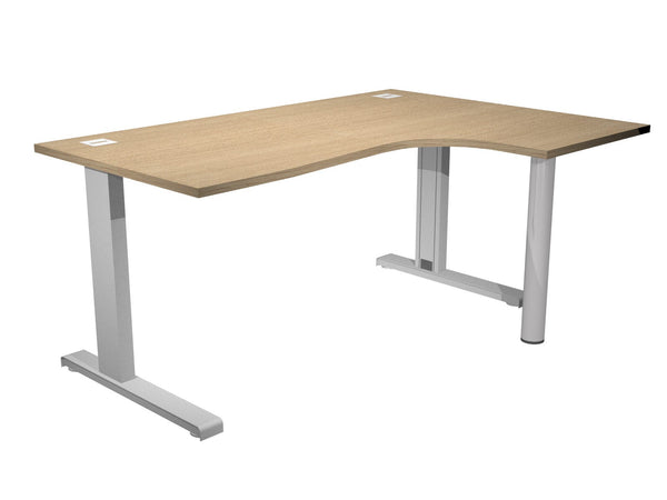 Scrivania per ufficio operativo con fianchi metallici cm. 160/180x120x73h
