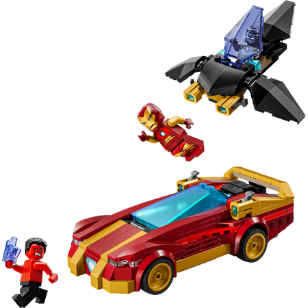 Auto Di Iron Man Car E Black Panther Contro Hulk Rosso - Lego Marvel 76310