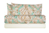 Completo letto lenzuola federe stampa digitale 100% cotone, made in italy PAISLEY VERDE