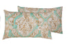 Set 2 federe coppia di federe stampa digitale 100% cotone Made in Italy PAISLEY VERDE