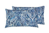 Set Copripiumino federe parure Copripiumino Stampa Digitale 100% Cotone, Made in Italy PAISLEY AZZURRO