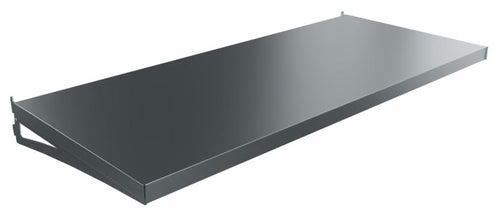 Piano con mensole AGGIUNTIVO zincato cm. 100x50 da negozio