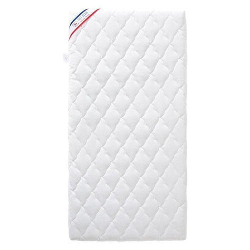 Materasso per bambini climatizzato - 60x120x10 cm - Reversibile - Sfoderabile - Antiacaro - Produzione francese