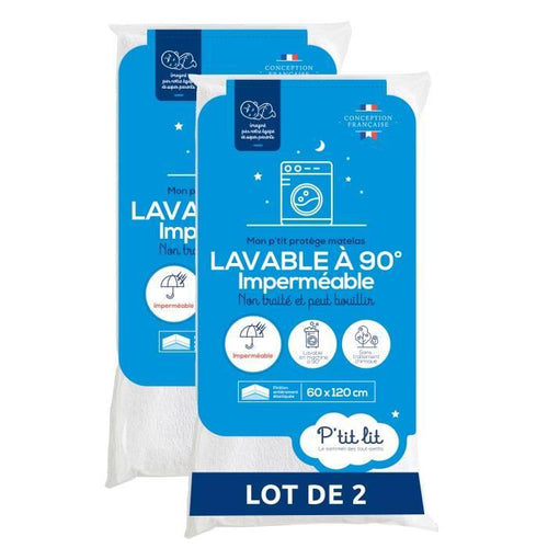 Set 2 Coprimaterassi Baby - 70x140 cm - Coprimaterasso Impermeabile e Micro Traspirante - Lavabile a 90C - Morbido e Silenzioso