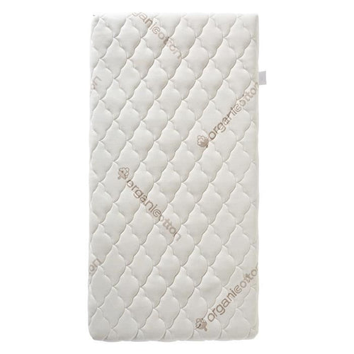 Materasso per bambini in cotone organico - 60x120x10 cm - 100% cotone - Rivestimento sfoderabile - Nessun trattamento chimico