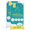Set 2 Coprimaterasso Antiacaro per Neonato - per Culla, Navicella, Carrozzina - Alese Impermeabile - Passante in cotone 100% - 40x80 cm