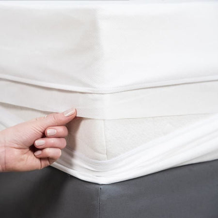 Coprimaterasso completamente impermeabile - Anticimice - 70x140x15 cm - Chiusura con cerniera - Nessun trattamento chimico