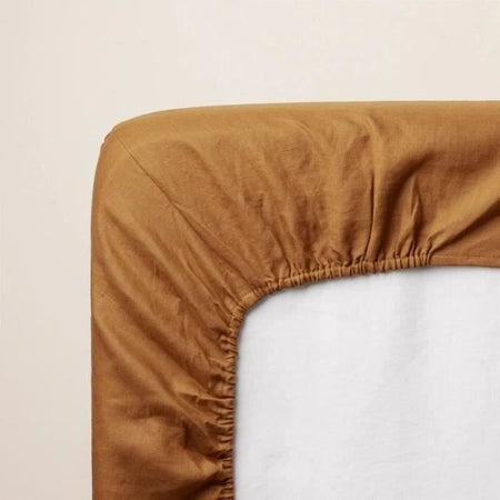 Lenzuolo con angoli - P'TIT DODO - 70 x 140 cm - Jersey - Caramello