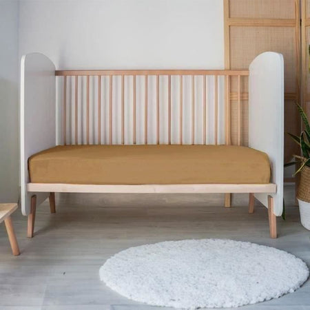 Lenzuolo con angoli - P'TIT DODO - 70 x 140 cm - Jersey - Caramello
