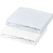 Set 2 lenzuola con angoli - P'TIT DODO - Jersey - 70 x 140 cm - Bianco / Azzurro