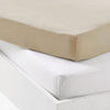 Set 2 lenzuola con angoli - P'TIT DODO - Jersey - 60 x 120 cm - Bianco / Nudo