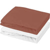 Set 1 coprimaterasso + 1 lenzuolo con angoli - P'TIT DODO - 70 x 140 cm - Bianco / Terracotta