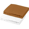 Set 1 coprimaterasso + 1 lenzuolo con angoli - P'TIT DODO - 70 x 140 cm - Bianco / Caramello
