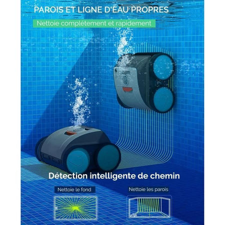 Robot aspirapolvere autonomo BESTWAY Aquaglide per piscine a fondo piatto 3,5 x 5 m, batteria ricaricabile