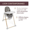 CHICCO Polly Armonia Seggiolone Evolutivo Pappa per Bambini da 0 Mesi a 40 kg, Seggiolone Reclinabile a Sdraietta con Altezza e Poggiapiedi Regolabili, 4 Ruote, Chiusura Compatta, grigio scuro, colore SCANDINAVIAN