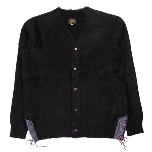 NEEDLES EP Mohair Cardigan in Black da uomo
