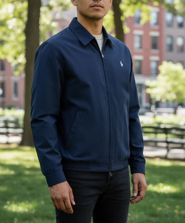 Polo Ralph Lauren Bi-swing Windbreaker Giacca Vento Uomo Pony Ricamato Bomber Giacca Senza Cappuccio Con Tasche E Logo