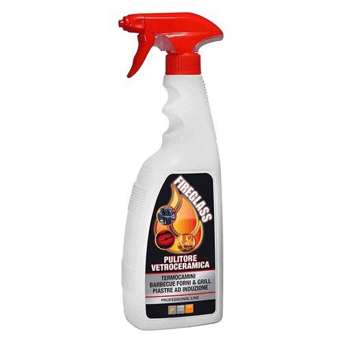 Detergente Fireglass pulizia vetri di stufe e caminetti a legna e pellet 750 ml