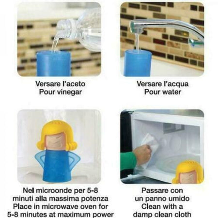 Accessorio Pulizia Microonde Pulitore Forno Aceto Acqua Vapore