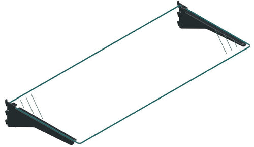 Sostituzione piano con mensole in metallo con piano in vetro cm. 45x30