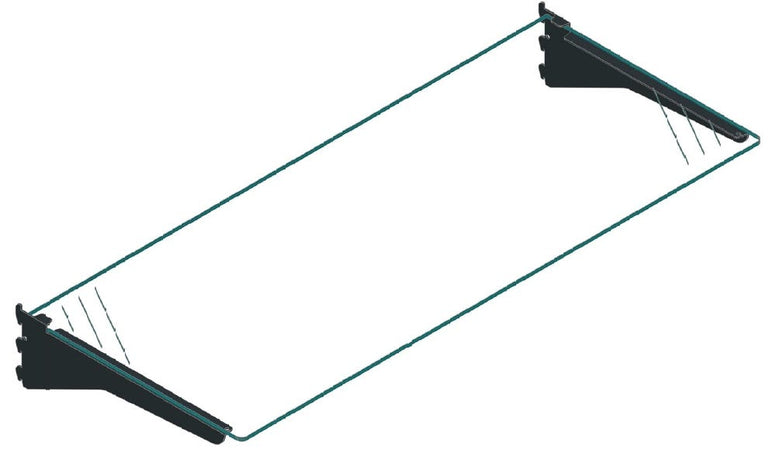 Sostituzione piano con mensole in metallo con piano in vetro cm. 80x40