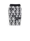 Dolce & Gabbana Minigonna in Maglina Nera con Stampa Allover da donna