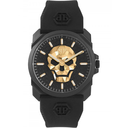 Philipp Plein The $Kull King 3h 40mm Blk Black Silic. Str.