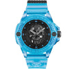 Philipp Plein W The $Kull Scuba Duba 3h 44mm Blk Blue Tpu St.