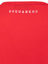 DSQUARED2 T-shirt Overfit in Cotone Rosso con Stampa Dsquared2. da uomo