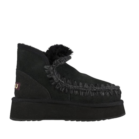MOU stivali donna mou - mini eskimo platform boot - nero da donna