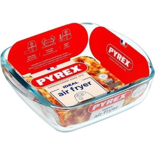 Teglia per friggitrice ad aria - PYREX - 1450141 - Quadrata - Vetro borosilicato - 20 x 17 cm