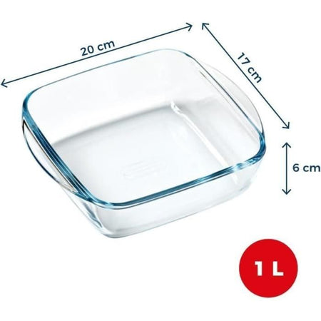 Teglia per friggitrice ad aria - PYREX - 1450141 - Quadrata - Vetro borosilicato - 20 x 17 cm