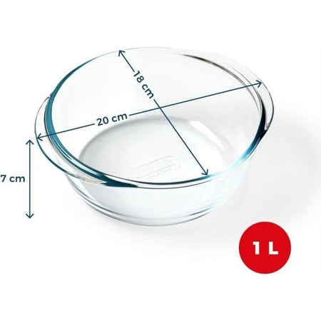 Teglia per friggitrice ad aria - PYREX - 1450140 - Rotonda - Vetro borosilicato - 20 cm