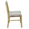 Sedia Cuba Libre in legno di Bamboo, con cuscino, 48 x 48 x 45/85 cm